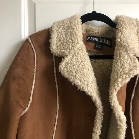 Marvin Richards Faux Suede Faux Shearling … - Picture 2 of 4
